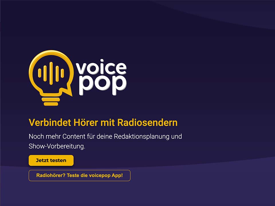 Vorschaubild vom Projekt voicepop Radio Plattform